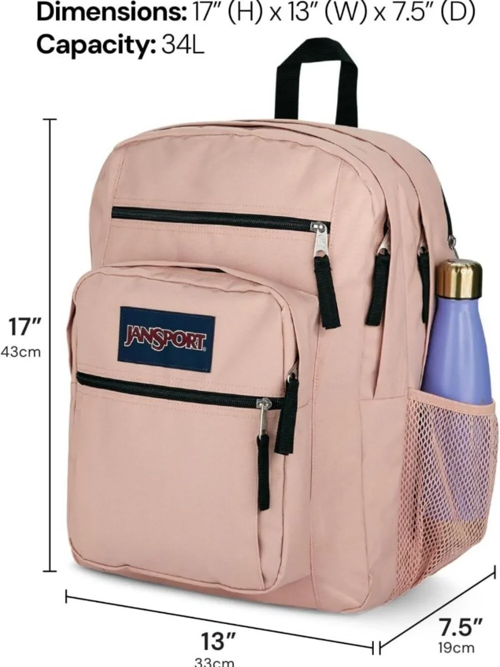 Stylish Laptop Backpack with 2 Compartments, Ergonomic Straps & 15” Sleeve